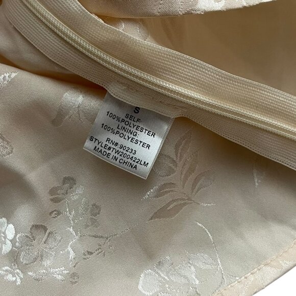 Lottie Moss Womens Satin Floral Crop Top Cream Small Coquette Y2K Party‎ - Picture 8 of 11